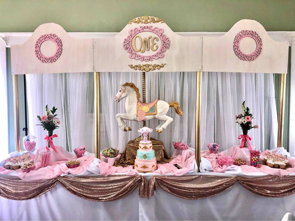 Carousel Horses Table Top Party Display Rentals