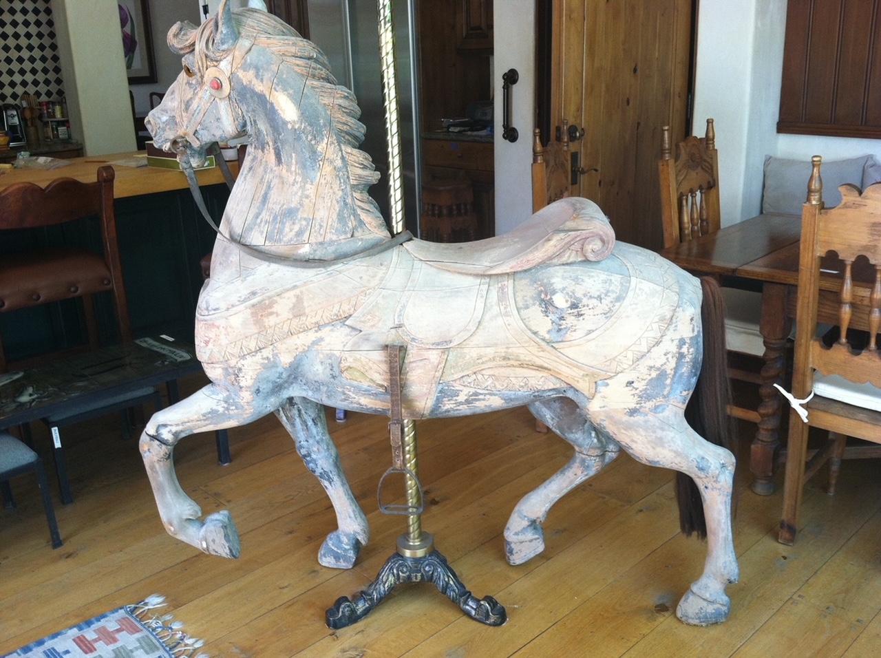 Antique  Dentzel Stander Carousel Horse ,Circa 1890, from Atlantic City, NJ