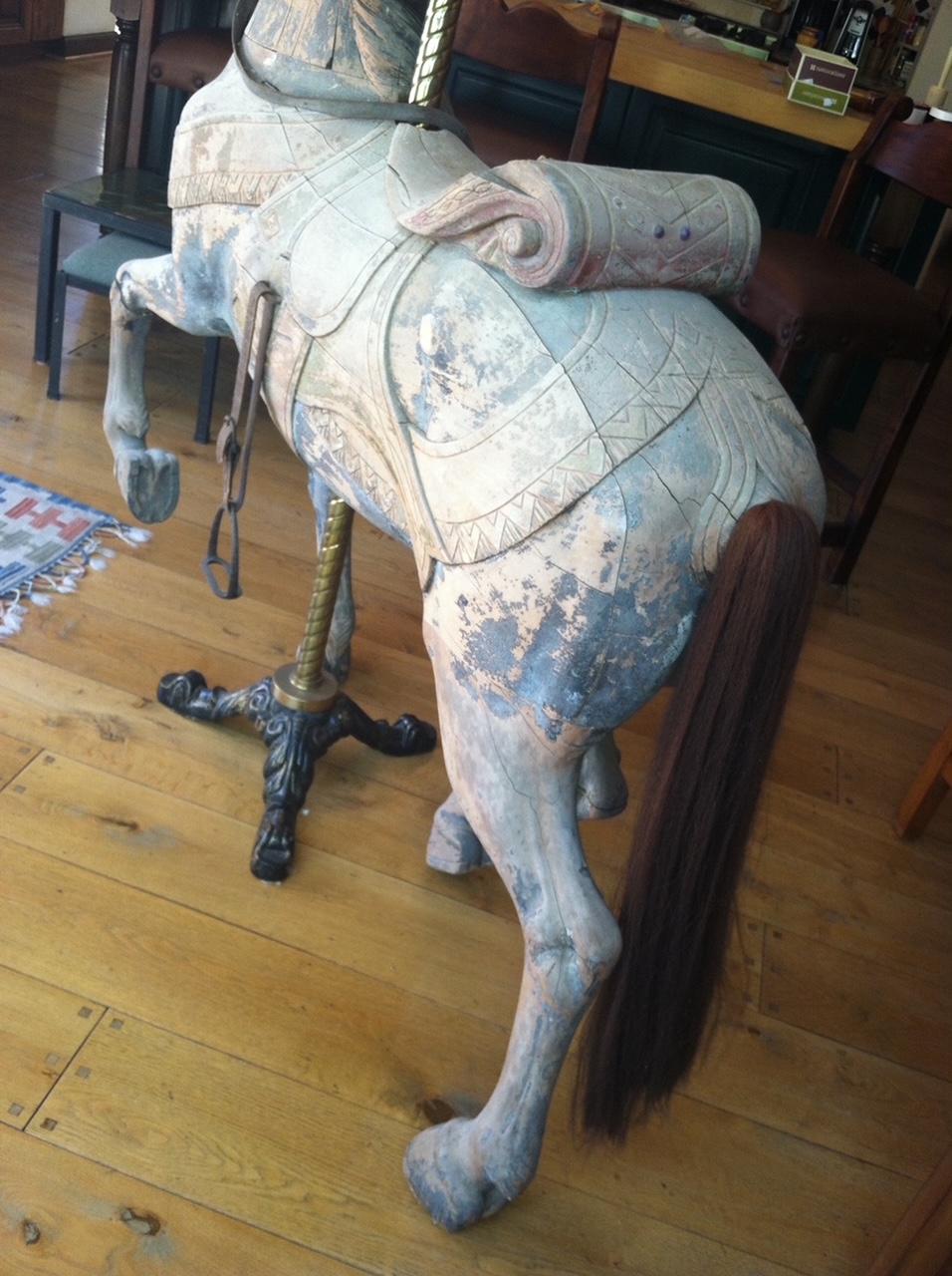 Antique  Dentzel Stander Carousel Horse ,Circa 1890, from Atlantic City, NJ