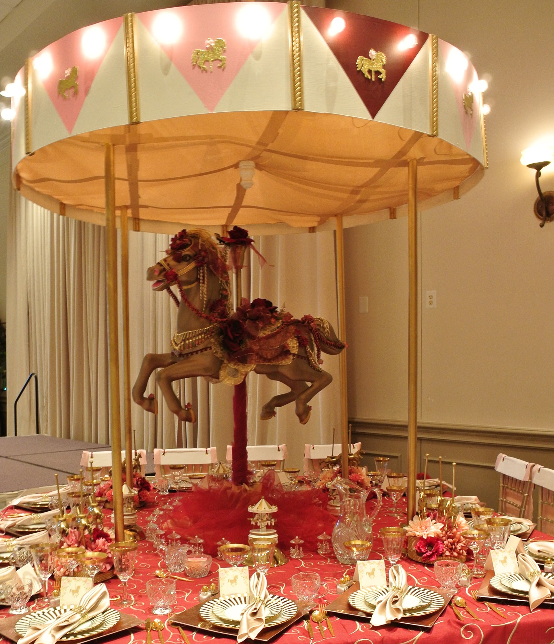 Carousel Horses Table Top Party Display Rentals