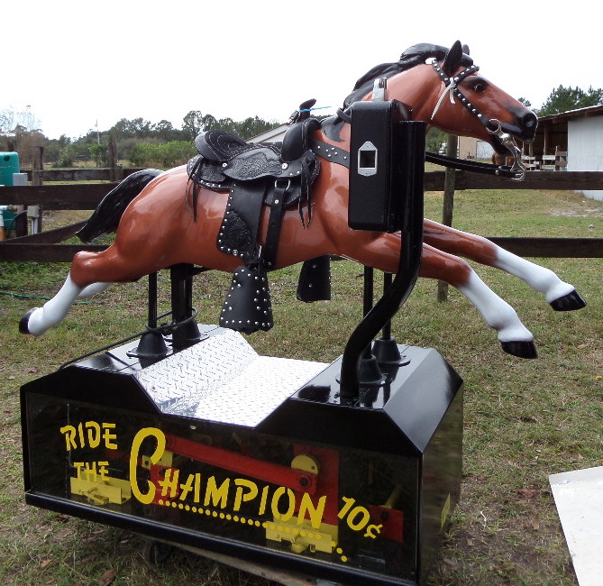 Plexiglass Sided Champion Coin-Op Horse
