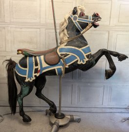 Looff Pug Nose Prancer Carousel Horse, 1880s