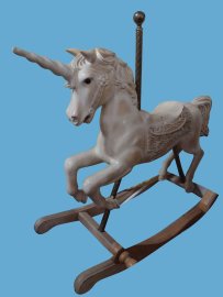 Unicorn Wood Rocking Horse, Rocking Unicorn