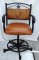 Leather & Cowhide Bar Chairs, old Western Cowboy Decor, Pair