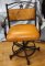 Leather & Cowhide Bar Chairs, old Western Cowboy Decor, Pair