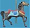 Carousel Horse Stander, Dentzel Listner, fiberglass Stripped
