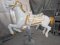 Mexican Allan Herschell Carousel Horse, gold and white