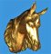ANTIQUE 1900s   French Butcher Shop Horse Head Zinc
