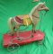 Antique Peddle Hobby Horse on Platform