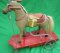 Antique Peddle Hobby Horse on Platform