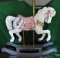 Carousel Rocking Horse with Flowers, Adult Size  Fiberglass B
