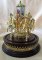 Franklin Mint Carousel of Pins (4 Rhinestone Carousel Horse Pins with Mirrored Stand)