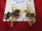 Carousel Earrings by Lunch at the Ritz Single Horse, one black , one White