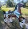 Pinto Carousel Horse Full size Stander, Fiberglass