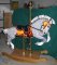 Antique  Allan Herschell  Trojan Jumper Carousel Horse, Outer Row