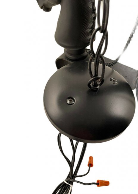 Vintage Equestrian Horse Head Iron Ceiling Lighting Fixture