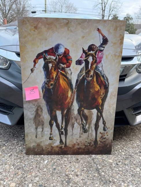 Horse Racing Art, Derby Day ,extra large pieces