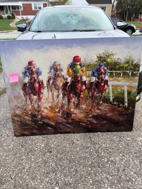 Horse Racing Art, Derby Day ,extra large pieces