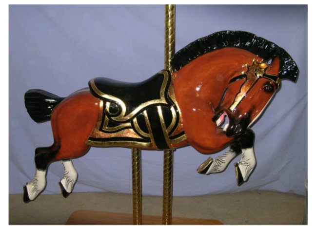 Antique  Allan Herschell  Trojan Jumper Carousel Horse, Outer Row