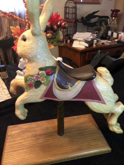 Table top Flirting Carousel Rabbit