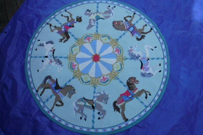 Round Carousel Rug 58" by Claire Murray