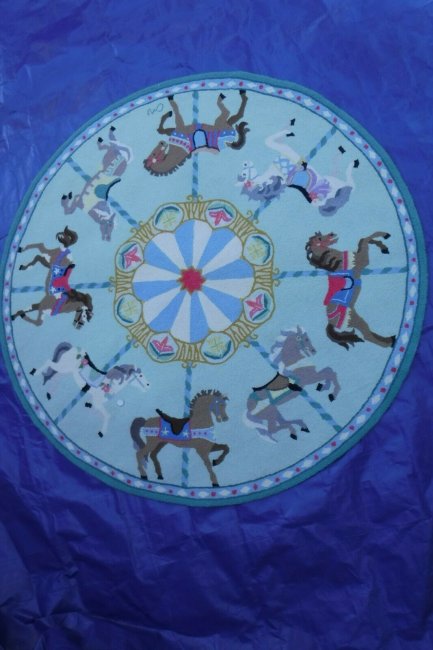 Round Carousel Rug 58" by Claire Murray