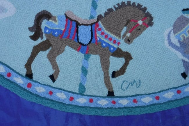 Round Carousel Rug 58" by Claire Murray