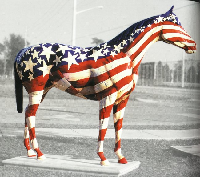 Life Size Fiberglass Thoroughbred Horse Custom Painted