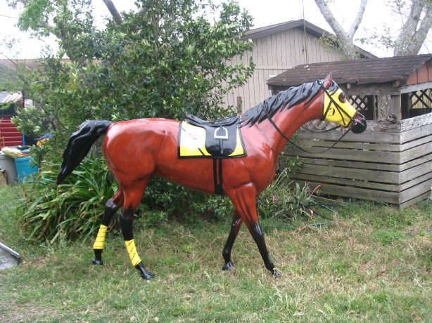 Walking or Running Race Horse, Life Size American Pharoah
