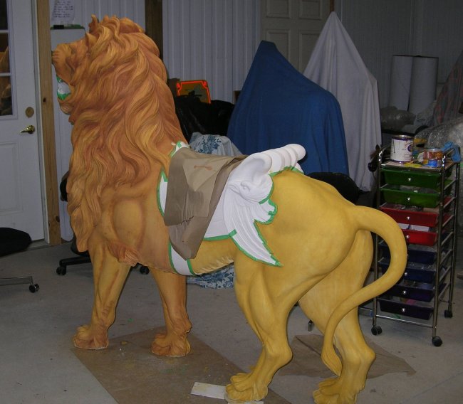 Carousel Lion and Tiger restoration