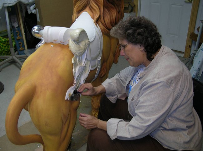Carousel Lion and Tiger restoration