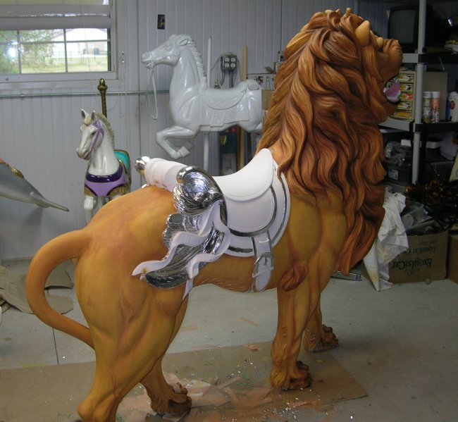 Carousel Lion and Tiger restoration