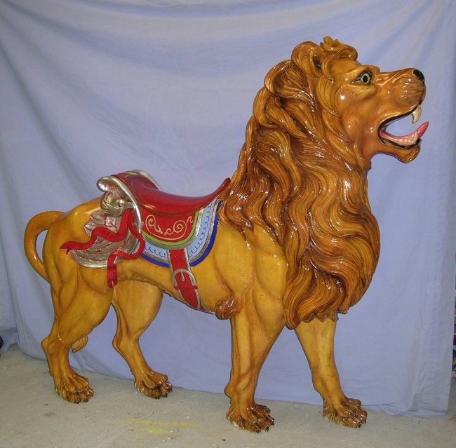 Carousel Lion and Tiger restoration