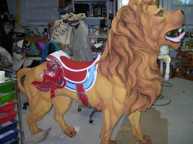 Carousel Lion and Tiger restoration