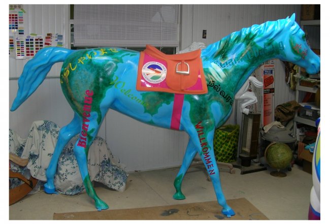 Walking or Running Race Horse, Life Size American Pharoah