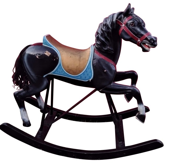 Dentzel Prancer, Antique Wood Carousel Horse on Rockers