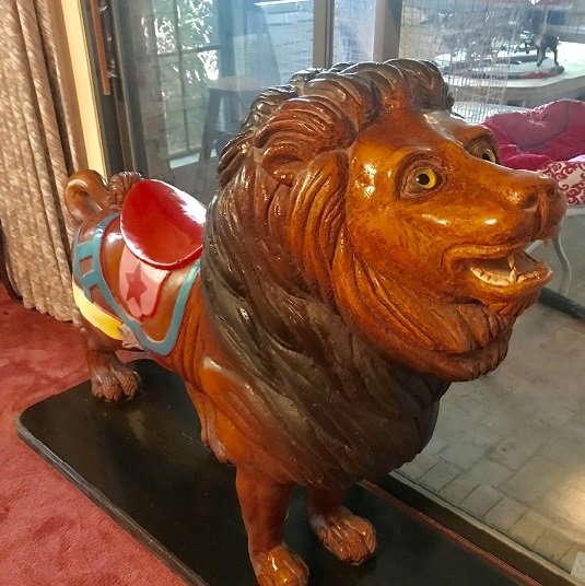 Carousel Lion Contemporary Wood Carving