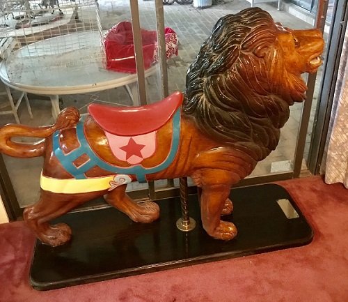Carousel Lion Contemporary Wood Carving