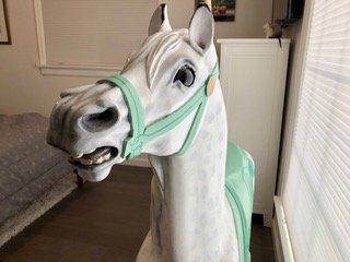 Antique Dentzel Prancer Mare Wood