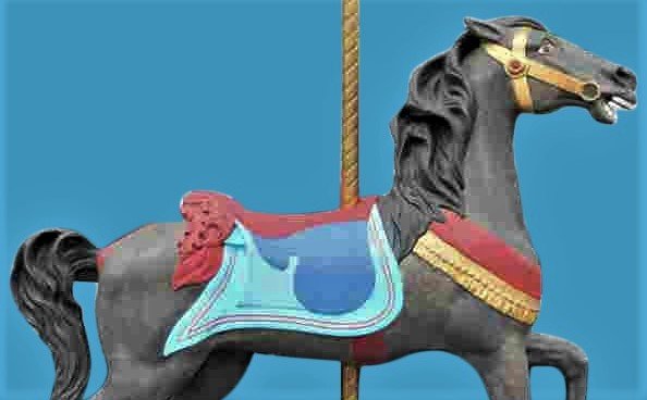 Carousel Horse Stander, Dentzel Listner, fiberglass