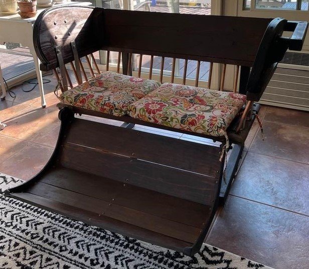 Eli Ferris Wheel Seat , restored in stained Wood B
