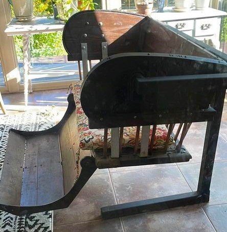 Eli Ferris Wheel Seat , restored in stained Wood B