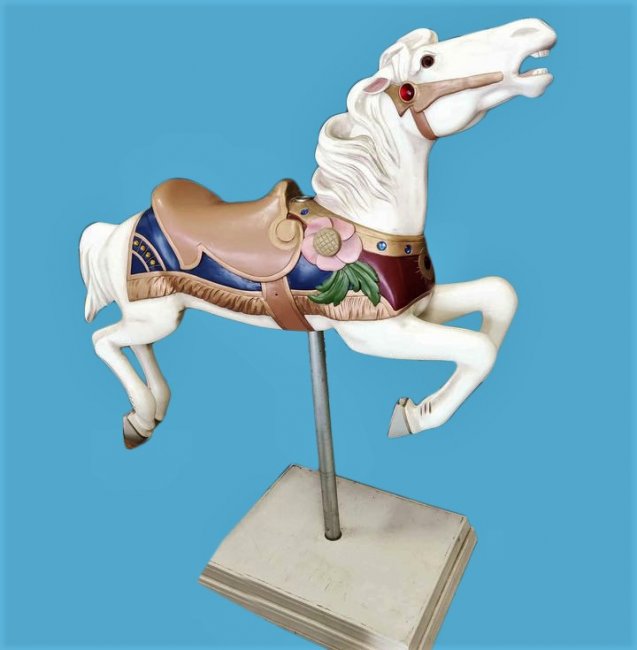 Herschell-Spillman Antique Carousel Horse Flowered Jumper