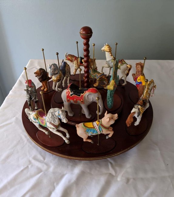 Franklin Mint Carousel, 12 Carousel Horse & Animal