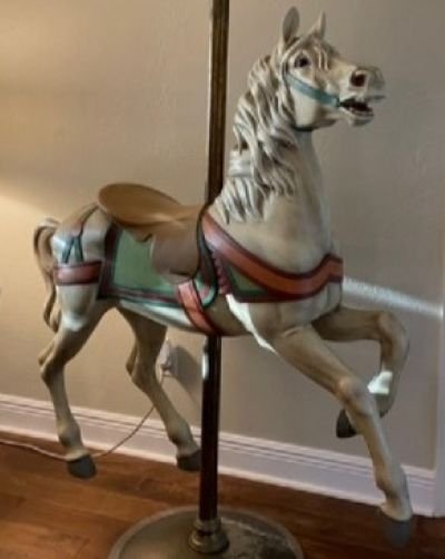 Dentzel Mare, Prancer Sweet Face, Antique White