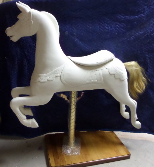 Track Machine Carousel Horse Base Set