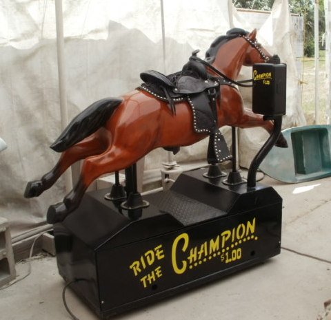 Champion Horse Kiddie Ride, Bay with your color Base