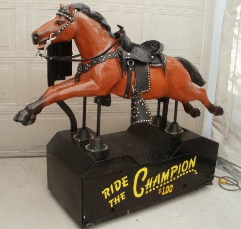 Champion Horse Kiddie Ride, Bay with your color Base