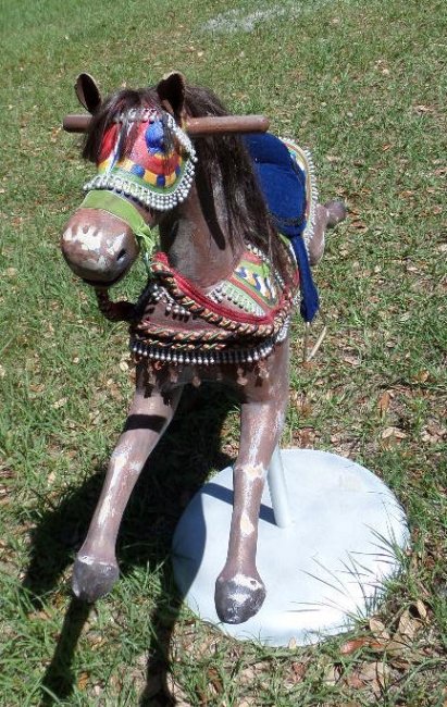 Vintage Rocking Horse in Arabian Costume