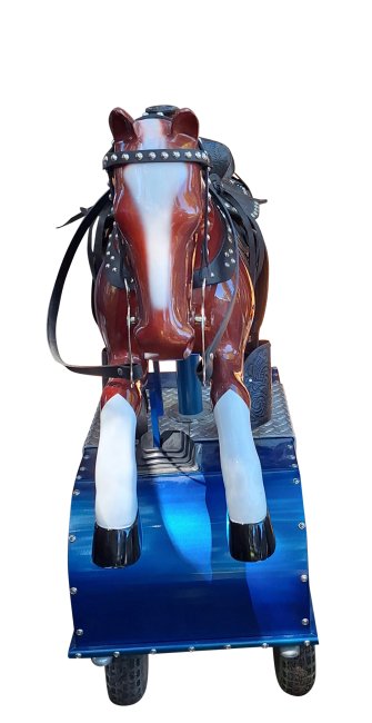 Copper Metallic Sandy Coin Operated Horse